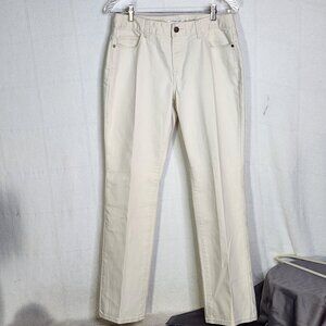 Coldwater Creek Natural Fit Tan Cotton Poly Span Straight Leg Jeans Petite Sz P8
